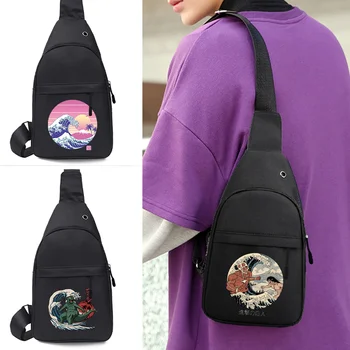Нагрудная сумка, мужская модная сумка через плечо серии New Wave, Многофункциональная сумка через плечо, сумка для ключей, сумка для телефона, Дорожная сумка, сумка-Мессенджер, Унисекс