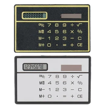 8-значный ультратонкий калькулятор солнечной энергии с сенсорным экраном, дизайн кредитной карты, портативный мини-калькулятор для бизнес-школы