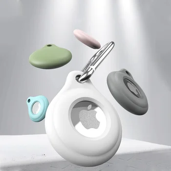 Чехол для Apple Airtag, силиконовый защитный чехол, брелок для поиска багажа, жидкий силиконовый защитный мягкий мини-водонепроницаемый брелок для ключей