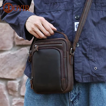 JOYIR, маленькая сумка через плечо из натуральной кожи для мужчин, Винтажная Повседневная дорожная сумка-мессенджер для 7,9-дюймовых планшетов, Новинка