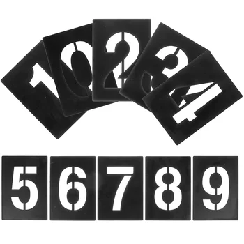 1 Комплект Трафарет с номером 0-9 Адресный номер Трафарет с номером Шаблоны для рисования по дереву