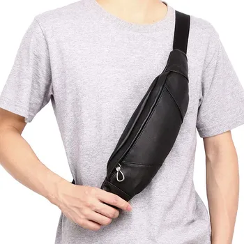 AETOO, новая мужская кожаная многофункциональная поясная сумка, мужская кожаная спортивная сумка-мессенджер, нагрудная сумка для мобильного телефона