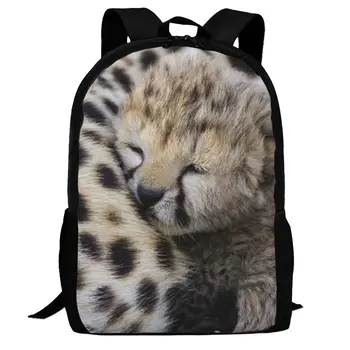 Милый детский рюкзак в виде Гепарда и Леопарда, Легкая Школьная сумка для книг, Повседневная Студенческая Дорожная Сумка для ноутбука, Школьные сумки для подростков