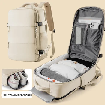 Водонепроницаемый туристический рюкзак для женщин, рюкзак для переноски ноутбука TSA, одобренный для полетов, Повседневный рюкзак для выходных