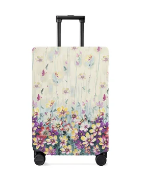 Цветы Растения Градиентный Дорожный чехол для багажа Эластичный чехол для багажа 18-32 дюймов Чехол для чемодана Пылезащитный чехол Аксессуары для путешествий