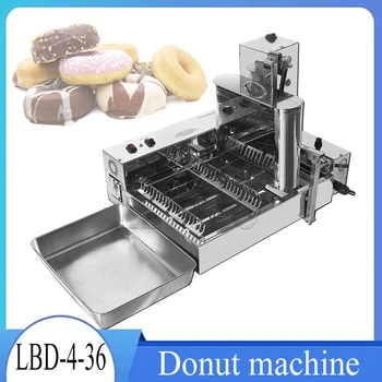 1800 шт./час пончиков 2000 Вт Компьютерное Управление Электрическое Отопление 4-Рядная Автоматическая Машина Для Приготовления Пончиков Auto Doughnut Maker