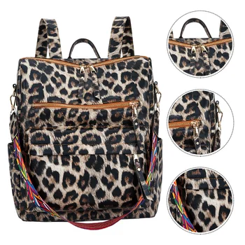 Женские сумки через плечо, рюкзак через плечо, дорожная сумка с леопардовым принтом, модная студенческая сумка