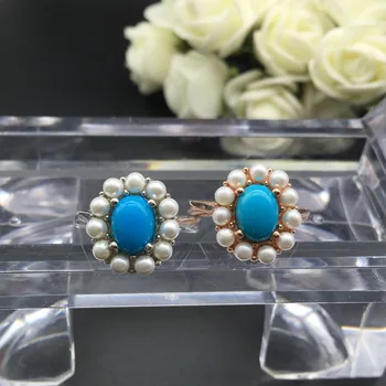 KJJEAXCMY, изысканные ювелирные изделия из серебра 925 пробы, голубое бирюзовое кольцо, ювелирные изделия для девочек.