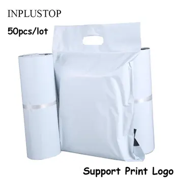 INPLUSTOP 50 шт./упак. Пластиковая Экспресс-сумка-тоут, утолщенный Водонепроницаемый самоклеящийся уплотнитель, почтовые сумки, Фиолетовые полиэтиленовые почтовые сумки