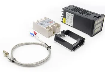 Полный комплект регулятора температуры REX-C100 с термопарой, цифровой PID-регулятор температуры