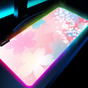 Подарочный коврик для мыши Personality Art Gamer Водонепроницаемые Компьютерные подушки для домашних столов студентов Светодиодный Коврик для мыши Толстый RGB-светящийся коврик