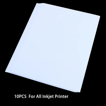 Прозрачная виниловая бумага для наклеек на 10 листов формата А4, водонепроницаемая самоклеящаяся копировальная бумага для наклеек 
