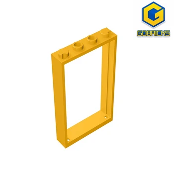 Gobricks GDS-874 Дверь, рама 1 x 4 x 6 с 2 отверстиями совместима с lego 60596 30179 Обучающие строительные блоки Технические поделки