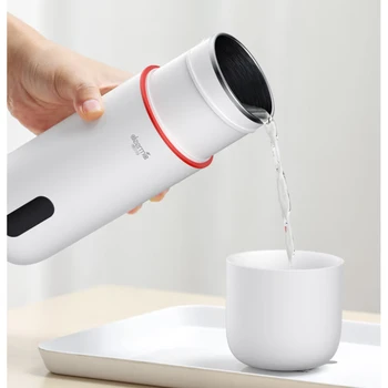Портативный Чайник Deerma Электрическая чашка для горячей воды С крышкой Контроль температуры кипячения Воды Заваривание чая Молока Предохранительный клапан сброса давления