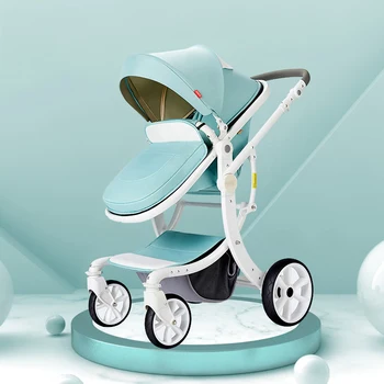 2023 Новая детская коляска 2 в 1, роскошная детская коляска, прогулочная коляска с высоким ландшафтом, Складная детская коляска для новорожденных, коляска-тележка