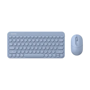 Комплект беспроводной Bluetooth-клавиатуры и мыши Быстрая зарядка Эргономичная клавиатура в стиле панк с круглой шляпой для планшета и ноутбука общего назначения