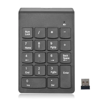 Беспроводная цифровая клавиатура Numpad 18 клавиш 2.4 ГГц Беспроводная для Windows Linux macOS Прямая поставка