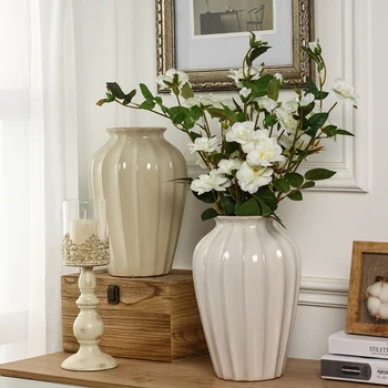 Американская керамическая ваза для гостиной, настольная цветочная композиция, креативный европейский стиль, крыльцо, ТВ-шкаф, декоративные украшения
