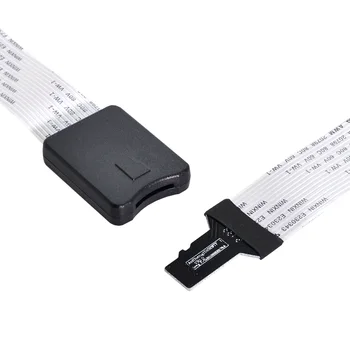 Удлинитель CY Micro-SD TF Комплект карт памяти от Мужчины к TF Женский Мягкий плоский удлинитель кабеля FPC 25 см