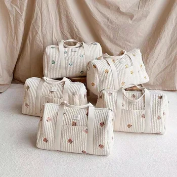 Большая вместительная сумка для беременных, сумка для подгузников, Органайзер для новорожденных, Больничная сумка для мамы, Стеганый подгузник, Дорожная сумка для багажа