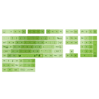 127 Колпачков для клавиш Сублимированный краситель PBT Keycap PBT XDA Keycaps Тематические колпачки для клавиш Green Lotus Pond MX-Structure Игровые клавиатуры