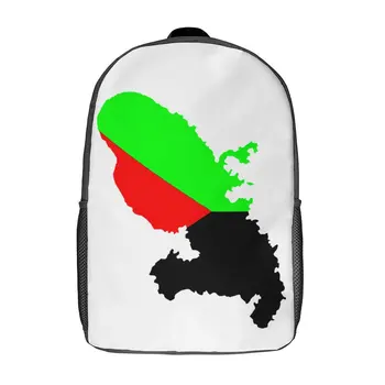 Мартиника в красном, зеленом и черном цветах, 17-дюймовый рюкзак на плечо, винтажный летний лагерь, высококачественный прочный полевой рюкзак