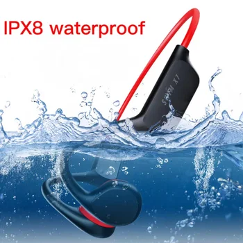 Беспроводные наушники Bluetooth с костной проводимостью, Ушной крючок, Наушники-вкладыши с микрофоном, IPX8, Водонепроницаемый, для плавания, MP3 Player32G