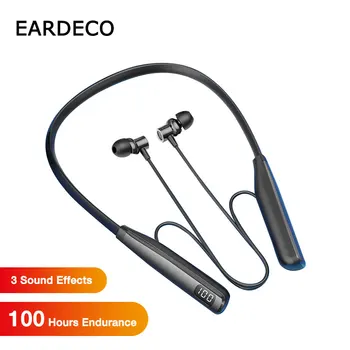 EARDECO 3 Звуковых Эффекта Беспроводные Наушники Спортивные Наушники С Шейным Ободком Bluetooth Стерео Наушники Басовые Наушники 100 Часов Работы