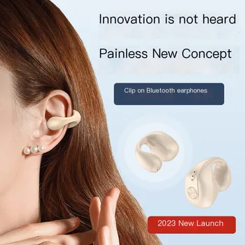 Беспроводные Bluetooth-наушники V50 с костной проводимостью, Гарнитура, зажим для ушей, Ультра Маленький Мини-спортивный зажим для ушей, Длительный срок службы Для Android ios