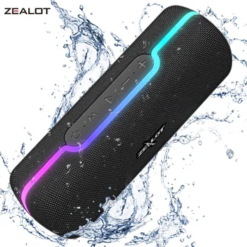 ZEALOT S55 TWS Портативный Bluetooth-динамик BT5.0, Беспроводная акустическая система, 3D стереомузыка объемного звучания, поддержка TF