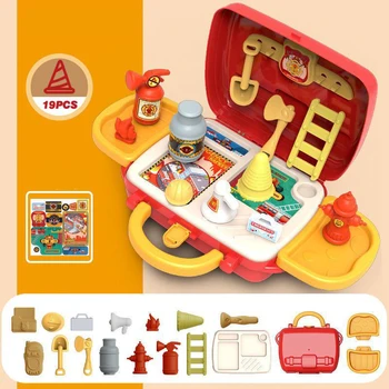 Набор детских игрушек для ролевых игр Доктор Пожарный Ролевые игры Мини-кухня Моделирование Развивающие игрушки Детские сумки подарки